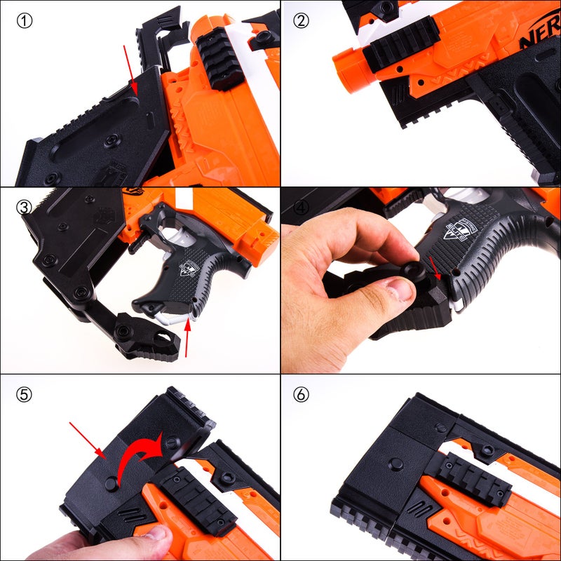 WORKER Kriss Vector Style Kits for Nerf Stryfe Modify Toy (Black) - Image 4