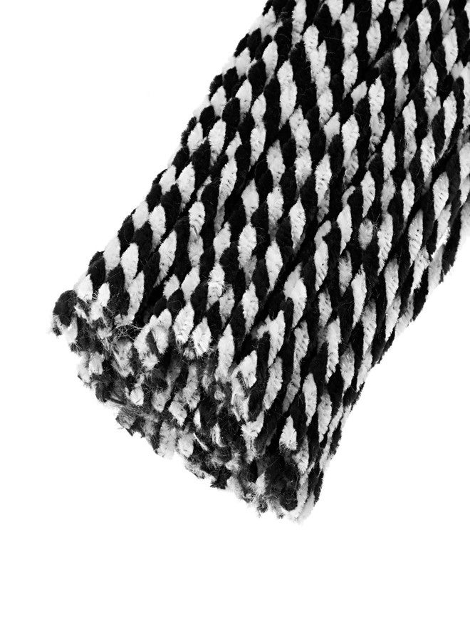 YOKIVE 100 Pcs Pipe Cleaners, Chenille Stems Decoration, Great for DIY Art Craft Supplies (6mm 12 Inch Black White) - Image 1