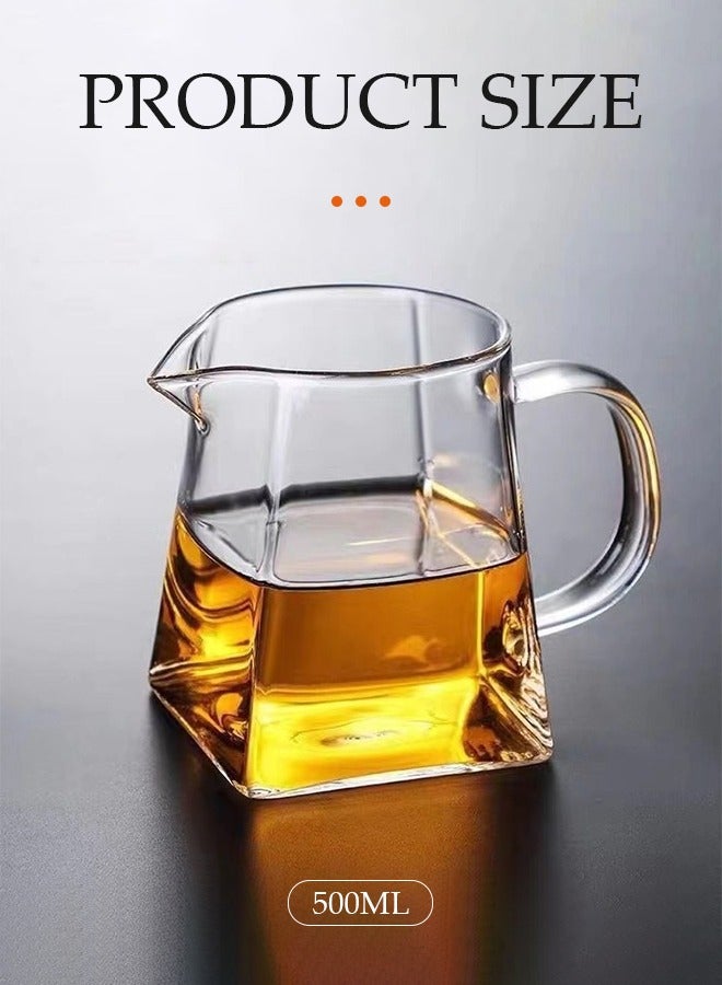 إسكدنيا 550 ml Square Glass Teapot Tea Pot for using alone Clear Teapot Easy Clean Borosilicate Glass Teapot for Glass Teapots for Blooming Tea Loose Tea Flowering Tea - Image 4
