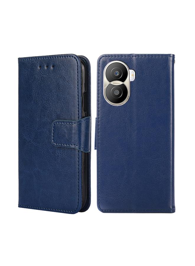 جرين تايجر جراب هاتف Honor X40i من الجلد بتصميم كريستالي قابل للطي أفقيًا - Image 1