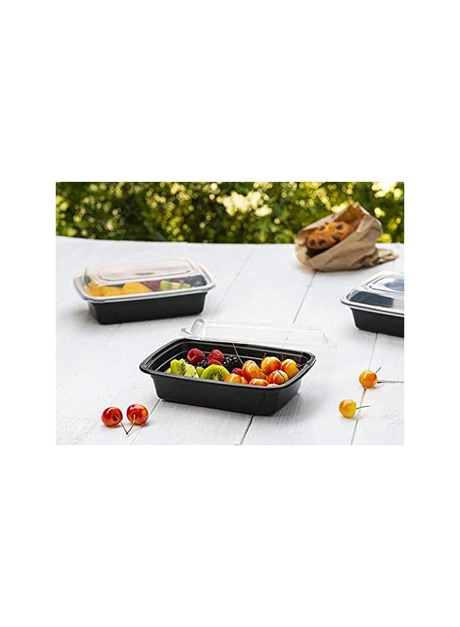 AL BAYADER Bayader 1 Compartment Meal Prep Containers [15 Pack] with Lids, Food Storage Containers, Bento Box, Stackable, Microwave/Dishwasher/Freezer Safe [32oz] - Image 4