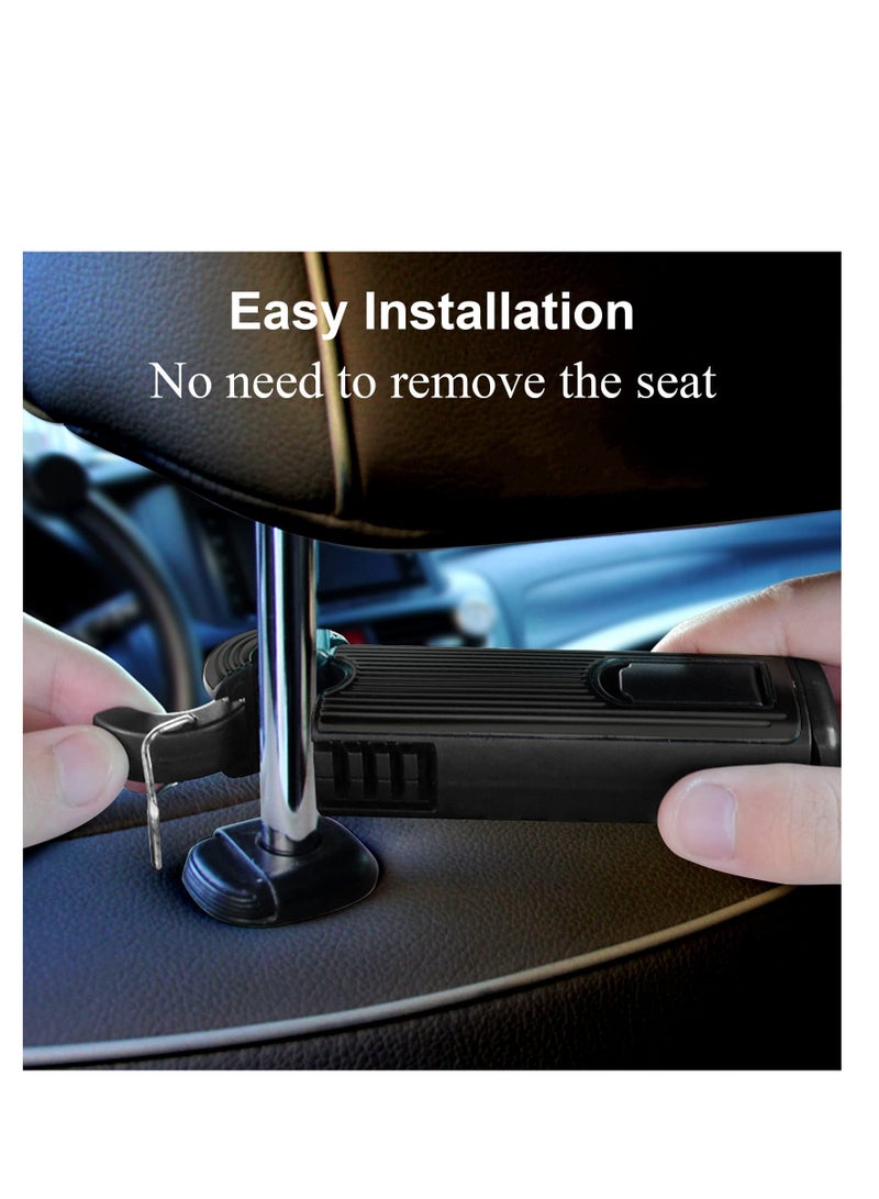SYOSI Car Headrest Hidden Hook, New Upgraded 2 in 1 Car Seat Hook with Phone Holder, 360° Rotation Car Hooks for Purses and Bags, Grocery Bag & Handbag (3 PCS)  - Image 5