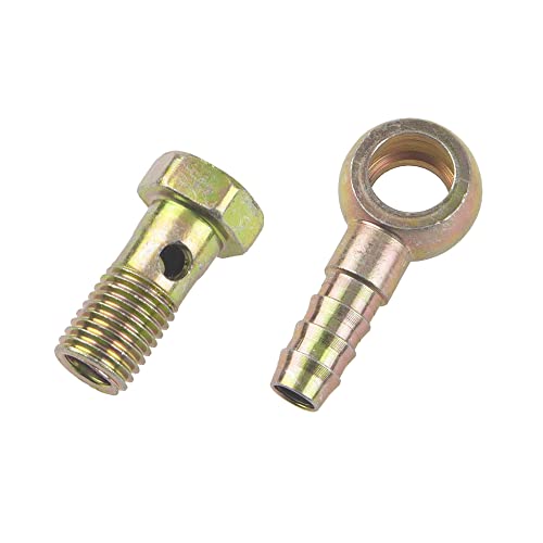 Rrina 2 Sets M12 Banjo Hose Barb Bolt Fittings Banjo Bolt Screw Crush Washer Kit for Car Motorcycle (M12x1.5) - Image 3