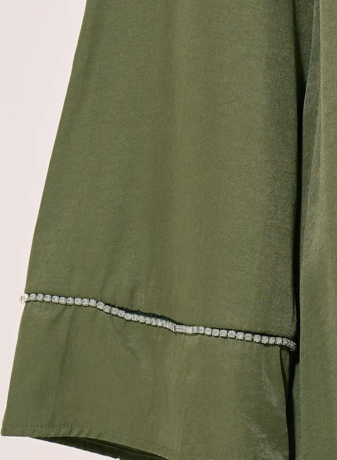 تايك تو Diamond Trim Detail Solid Kimono