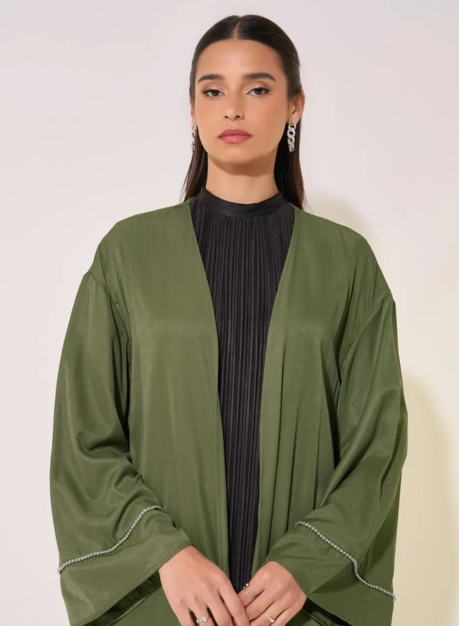 تايك تو Diamond Trim Detail Solid Kimono