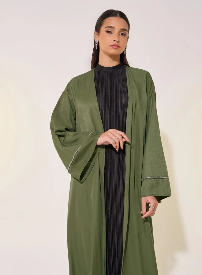 تايك تو Diamond Trim Detail Solid Kimono