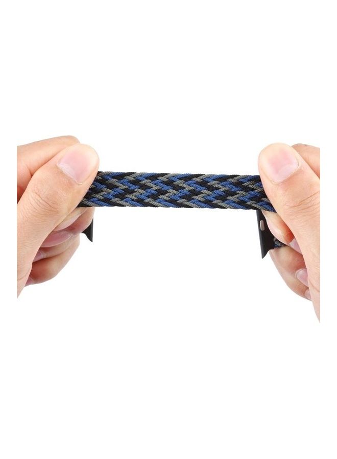 NIBEMINENT Replacement Strap For Apple Watch Series 7 41mm/6,SE,5,4 40mm/3,2,1 38mm Camouflage/Blue - Image 3