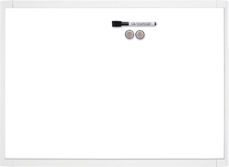 Quartet MHOW1117 Magnetic Whiteboard 11Inch x17Inch Assorted Plastic Frame