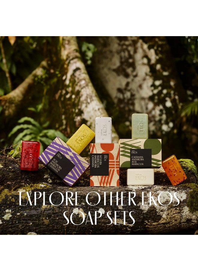 natura - Ekos Maracujá Creamy & Exfoliating Bar Soap Set (4 Pack) - 1 Exfoliating Bar, 3 Creamy Bars - Pure Plant Based Oils - Vegan Skin Care - Brazilian Beauty Secrets - Self Care - 3.5oz (100g) - Image 5