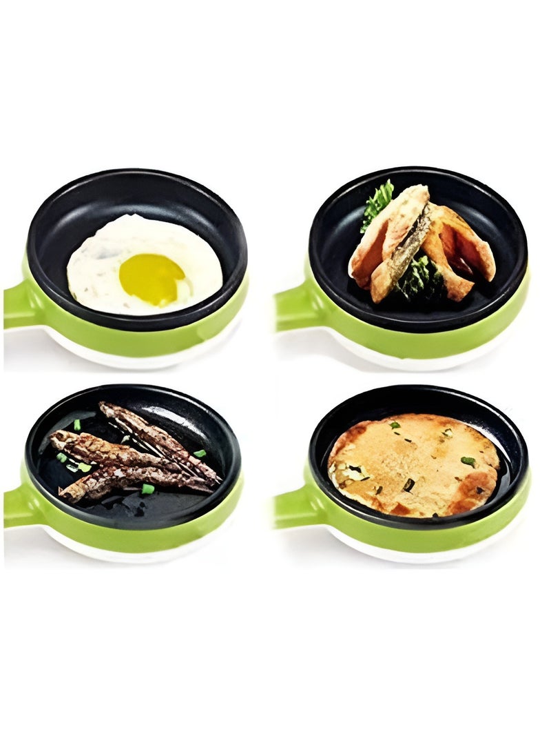 BORTONY - Egg Boiler 2 in 1 Automatic Egg Boiler Multi-Functional Electric Rapid Egg Cooker Non-Stick 7 Pcs Egg Steamer Roaster Omelette Frying Pan Single Layer Egg Boiler With Handle - Image 1