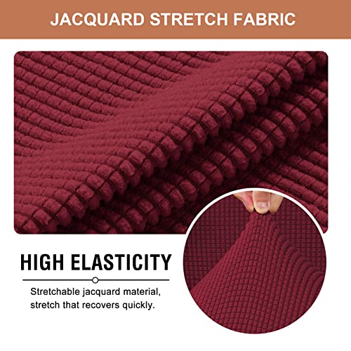 Eco-Ancheng EcoAncheng Wingback Chair Slipcover 2 Piece Slipcovers for Wingback Chairs Jacquard Wingback Chair Covers Washable Furniture Protector with Elastic Bottom for Living Room Wingback Chairs - Image 3