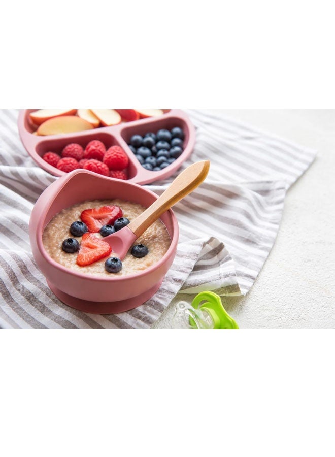 Beauenty Silicone Baby Feeding Set | Baby Led Weaning Supplies Includes Suction Bowls and Divided Plates, Adjustable Bib, Baby Utensils Spoons and Forks,Cup | Baby Feeding Essentials - Image 5