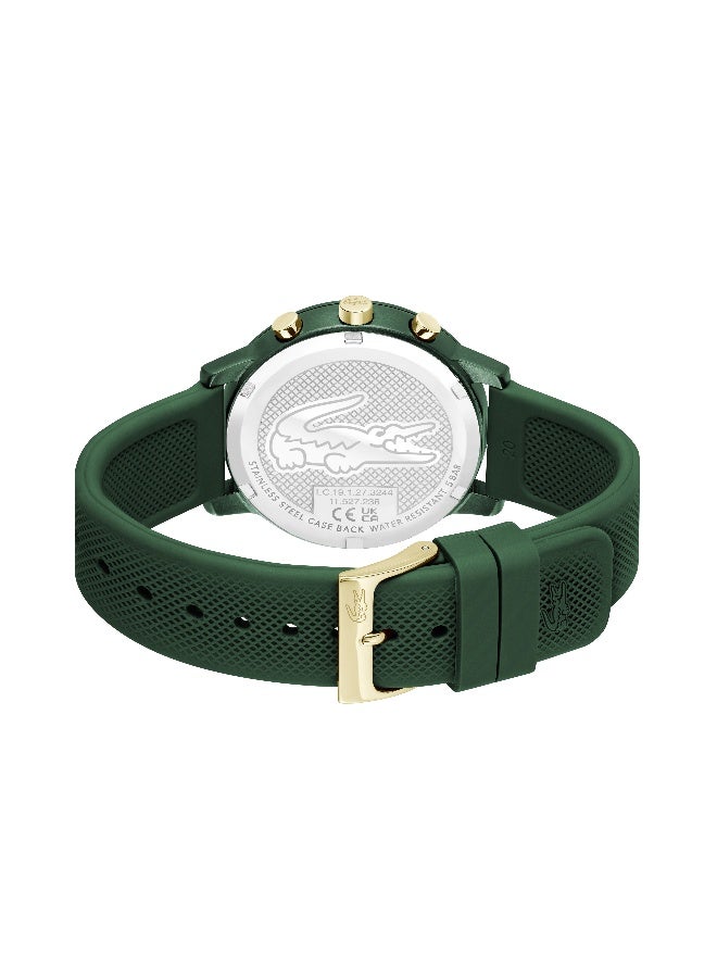 Lacoste 12.12 Move Men's Quartz Watch with Green Dial and Green Silicone Strap - 2011471 - Image 3