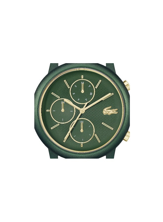 Lacoste 12.12 Move Men's Quartz Watch with Green Dial and Green Silicone Strap - 2011471 - Image 4
