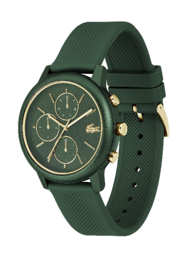Lacoste 12.12 Move Men's Quartz Watch with Green Dial and Green Silicone Strap - 2011471 - Image 1