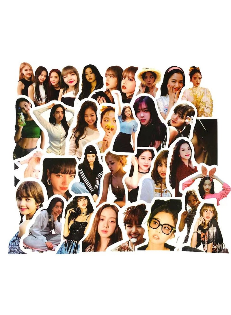 SKYLO 30 pcs Black Pink Combination Cute Stickers Around - Image 1