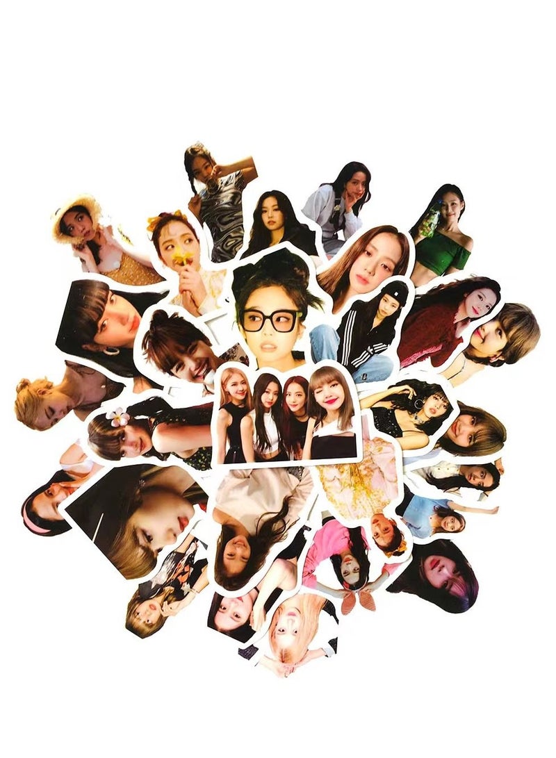 SKYLO 30 pcs Black Pink Combination Cute Stickers Around - Image 4