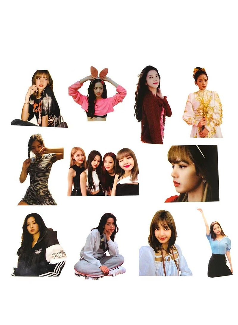 SKYLO 30 pcs Black Pink Combination Cute Stickers Around - Image 3