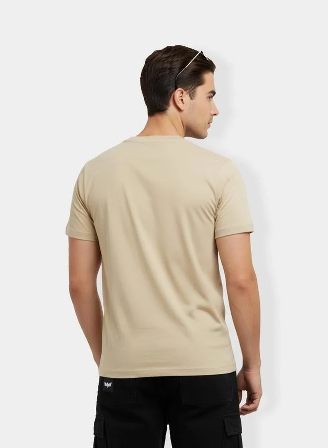 Batman Men Beige Batman Short Sleeve T-Shirt