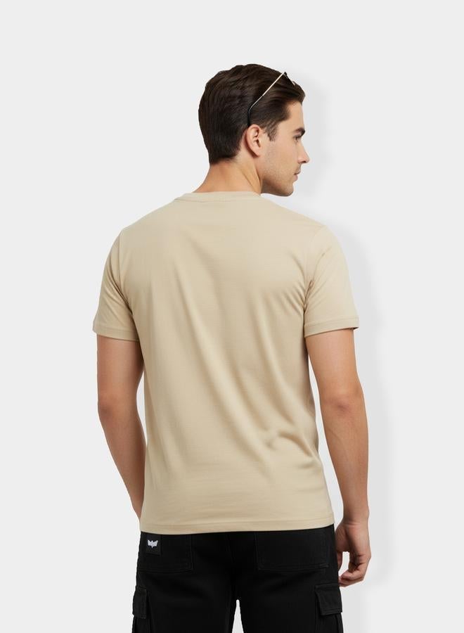 Batman Men Beige Batman Short Sleeve T-Shirt - Image 2