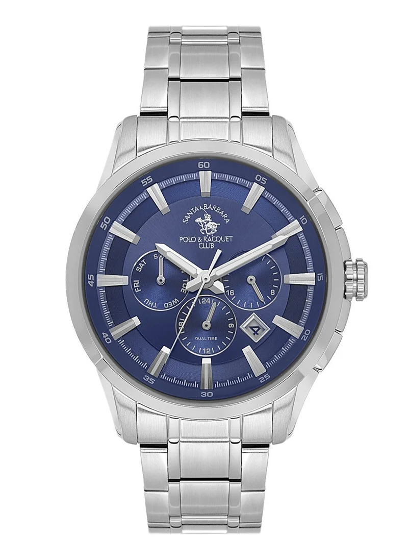 SANTA BARBARA POLO & RACQUET CLUB Santa Barbara Polo & Racquet Club - Legend Men's Watch | Stainless Steel Band with Steel Case | Analog | Round Dial | Mineral Glass | Japanese Quartz | Water Resistance 50 Meters
