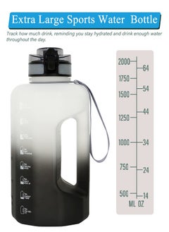 GEMFUL 2.2l Big Water Bottle 2.2 Litre with Handle Leak Proof BPA Free Large Capacity Daily Drinks Jug for Gym Fitness Sport Outdoor  - Image 5