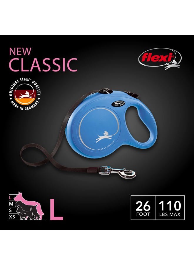 Flexi CL30T8.250.BL New Classic Tape Retractable Leash, Blue, Large/26' - Image 2