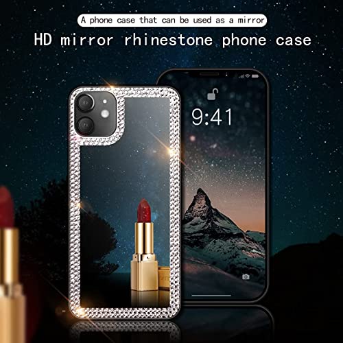 Cavdycidy iPhone 11 Diamond Mirror Case, Crystal Bling Acrylic Outdoor Makeup Case for Women, Girls Who Love Beauty - Image 3