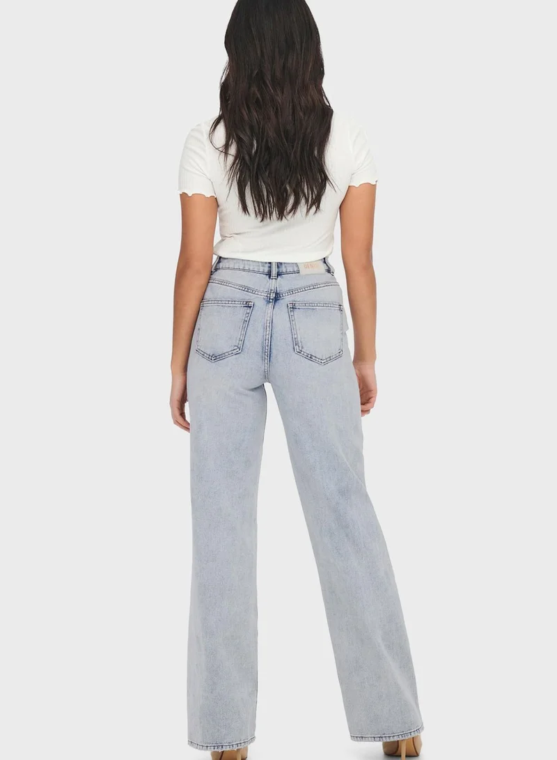 ONLY Ripped High Waist Jeans