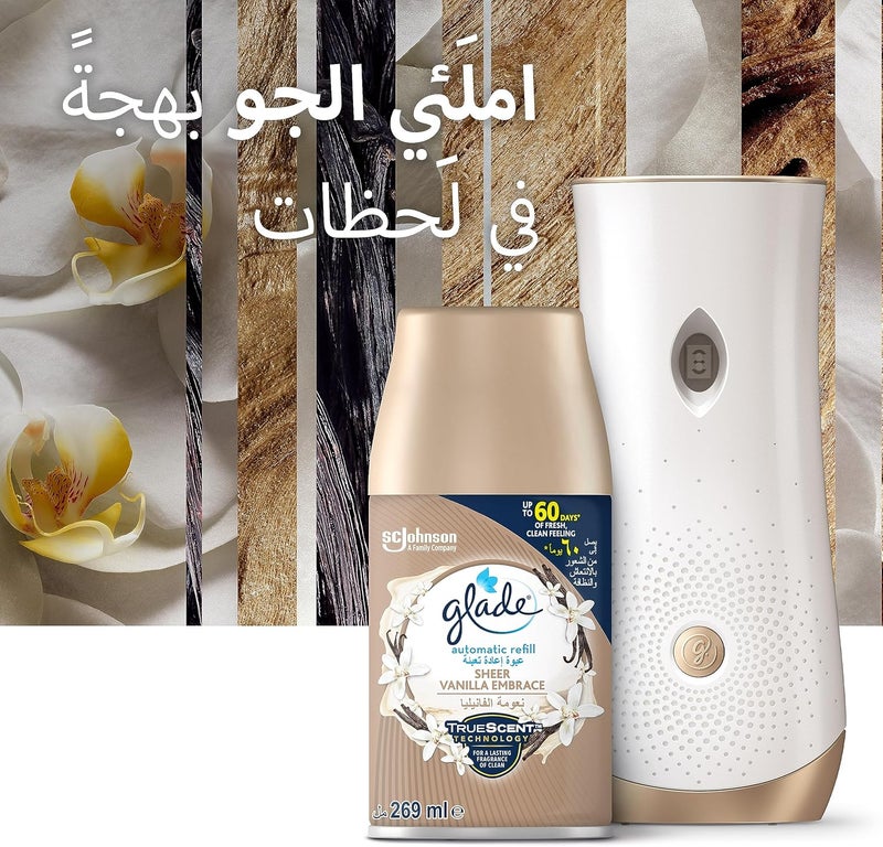 Glade Automatic Air Freshener Spray Refill Sheer Vanilla Embrace Scent, 269ml - Image 5