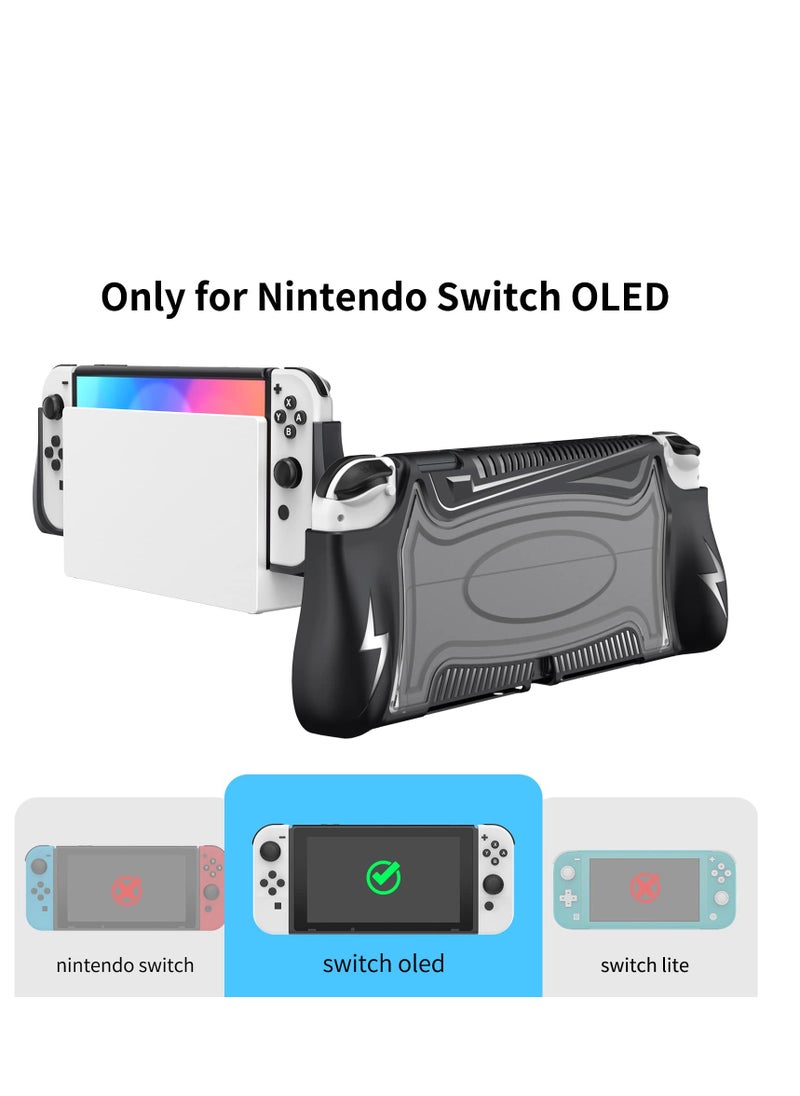 Excefore - Switch OLED Case Compatible with Nintendo Switch OLED, Dockable Case for Nintendo Switch OLED, Unique Upgraded Designed, Comfortable & Ergonomic TPU Grip Case for Joy-Con Controller - Image 1