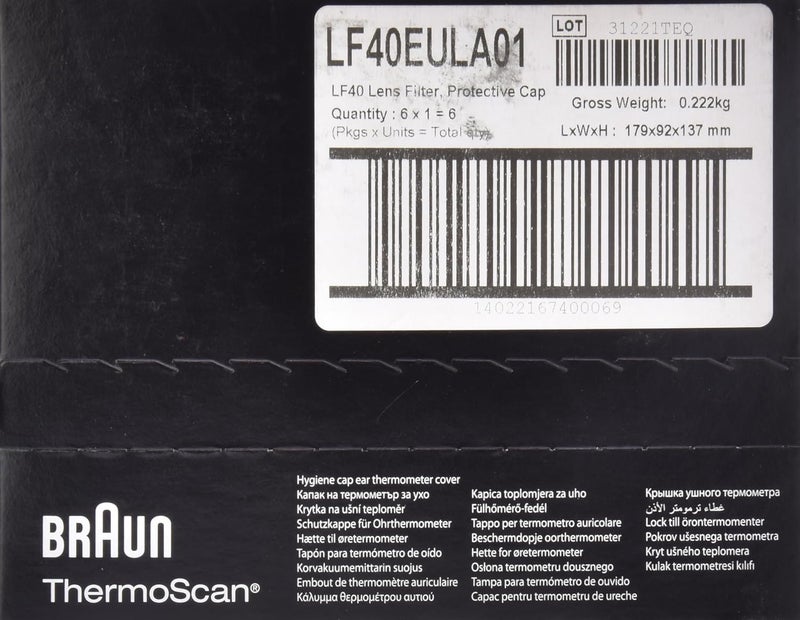 BRAUN Thermometer Disposable Lens Filters, 66025780-LF40EULA - Image 3