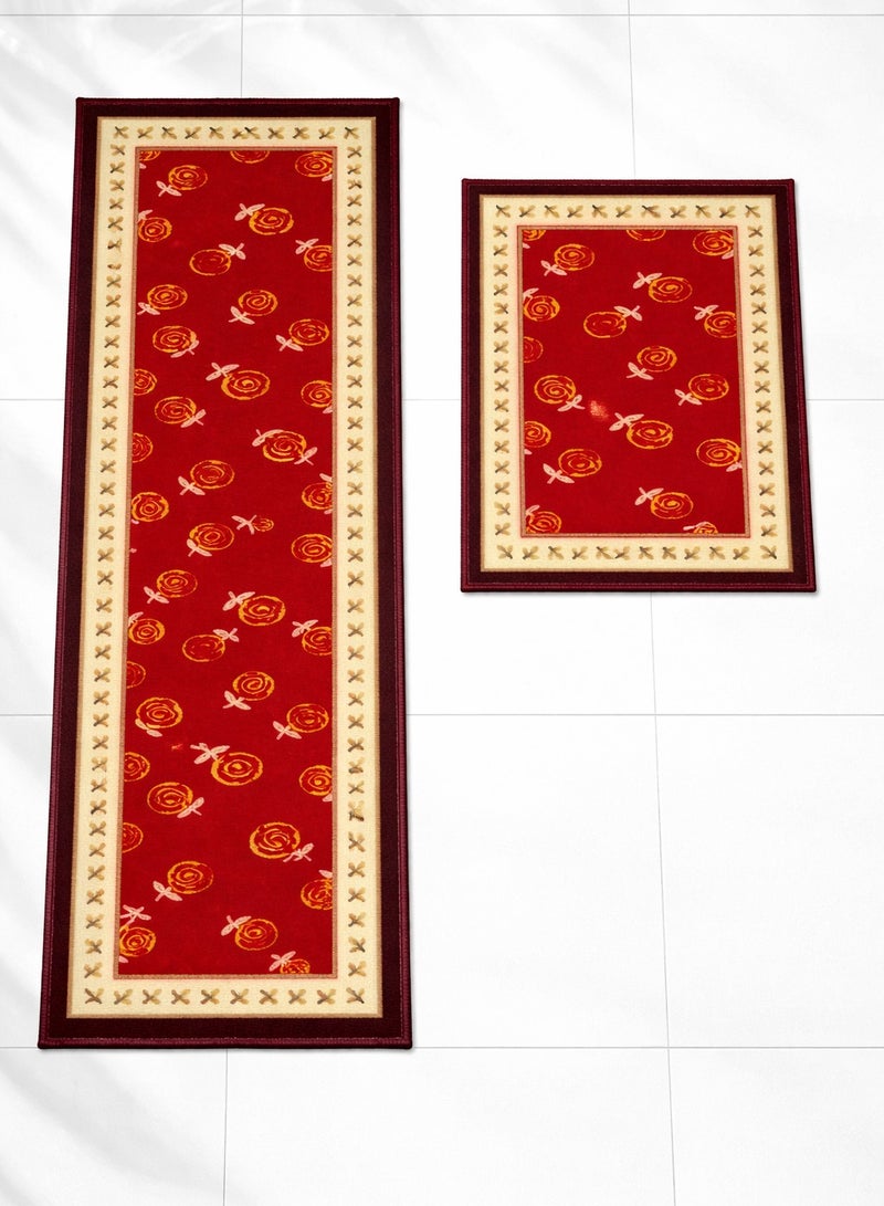 EBREEZZ 2-Piece Kitchen Mat Set – Non-Slip, Machine Washable Rugs (40×120 cm Mat + 40×60 cm Mat) - Image 1