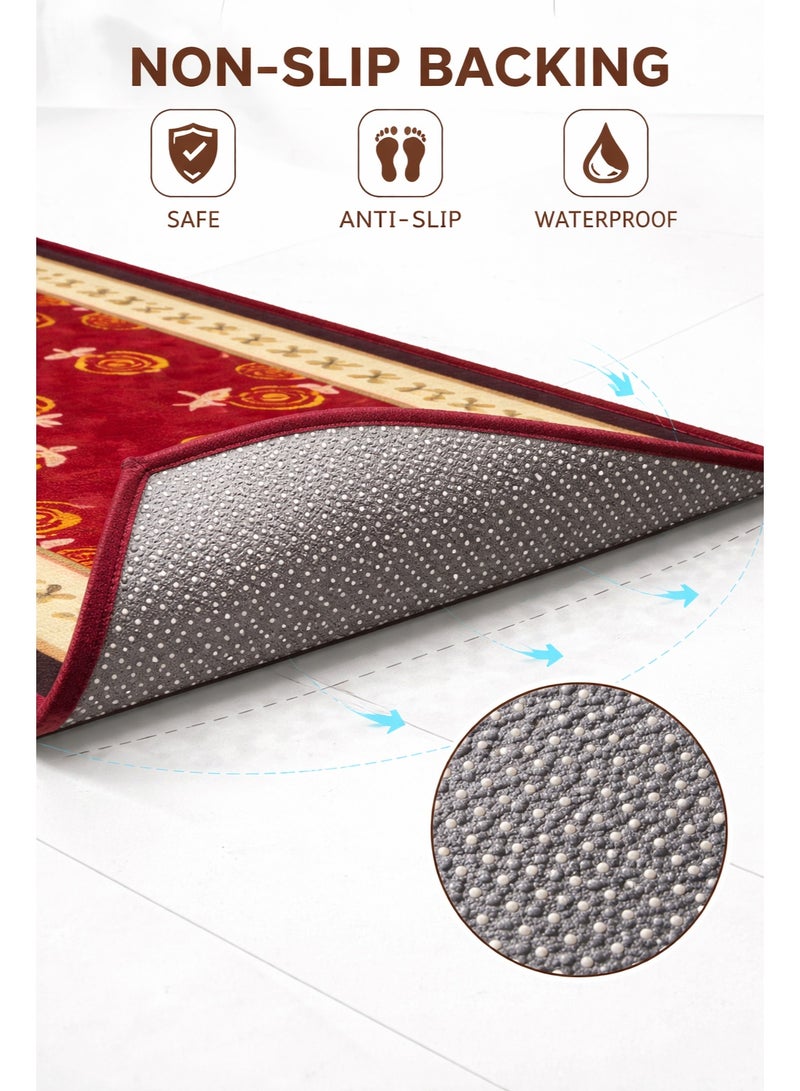 EBREEZZ 2-Piece Kitchen Mat Set – Non-Slip, Machine Washable Rugs (40×120 cm Mat + 40×60 cm Mat) - Image 2