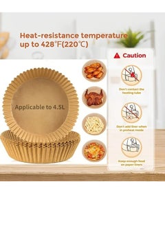 PAMEER 50 Pieces Air Fryer Disposable Paper Liners 16cm, Round Baked Silicone Oil Paper, Non-Stick Parchment Paper, No Leakage, Air Fryer Special Paper Tray, Oil Proof And Waterproof  Food Grade Liner.  - Image 4