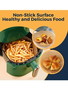 PAMEER 50 Pieces Air Fryer Disposable Paper Liners 16cm, Round Baked Silicone Oil Paper, Non-Stick Parchment Paper, No Leakage, Air Fryer Special Paper Tray, Oil Proof And Waterproof  Food Grade Liner.  - Image 5