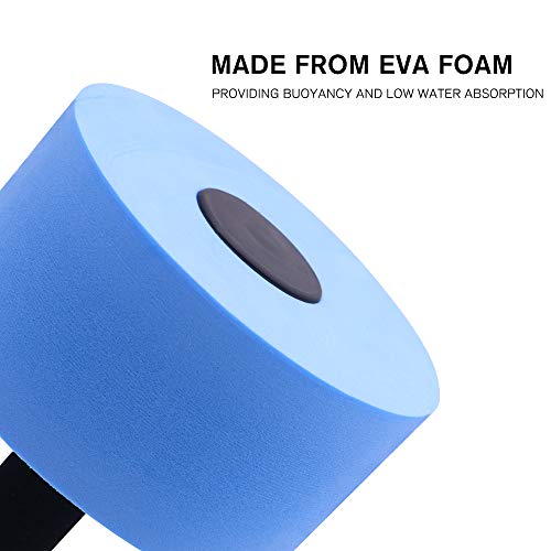 KLOLKUTTA Water Dumbbells, Blue Aqua Dumbbells Set High-Density EVA-Foam Dumbell Resistance for Water Aerobics Fitness and Pool Exercises - Image 4