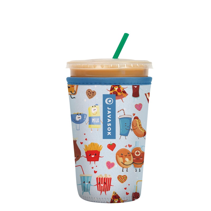 Sok It JavaSok Iced Coffee  Cold Soda Insulated Neoprene Cup Sleeve Bestie Bites Medium 2228oz