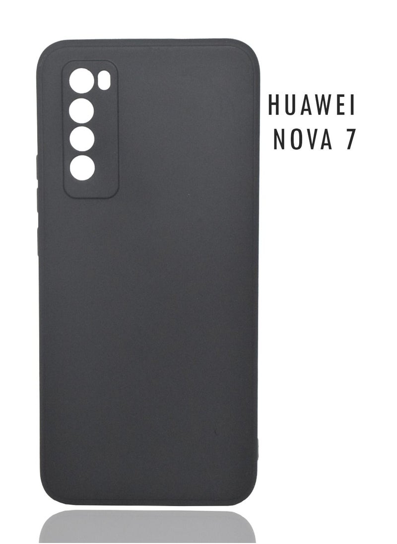 بورتوني جراب Nova 7 ، جراب واقٍ من السيليكون السائل مع حماية الكاميرا لهاتف Huawei Nova 7  - Image 1