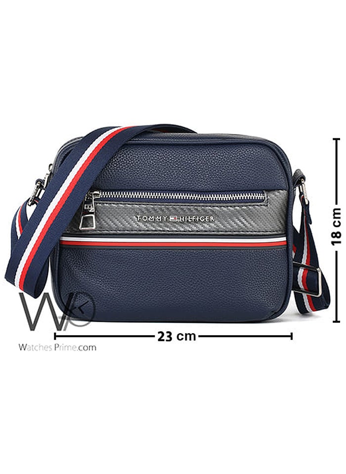 Tommy Hilfiger Plus Tommy Hilfiger Leather Crossbody Shoulder Navy Blue Men Bag  - Image 3