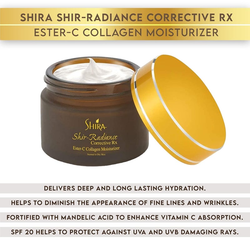 SHIRA Organic Face Essentials Set Ester C Collagen Moisturizer 50ml Instant Lift Collagen Eye Serum 30ml AntiAging Skincare with Vitamin C for Hydration Firmness and Youthful Glow - Image 3