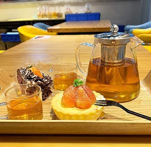 AVMPHD Glass Kettle Tea Kettle with Stainless Steel Infuser Lid Green Tea Kettle 750 Ml Glass Kettle for Home Office - Image 4