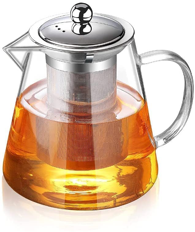 AVMPHD Glass Kettle Tea Kettle with Stainless Steel Infuser Lid Green Tea Kettle 750 Ml Glass Kettle for Home Office - Image 2