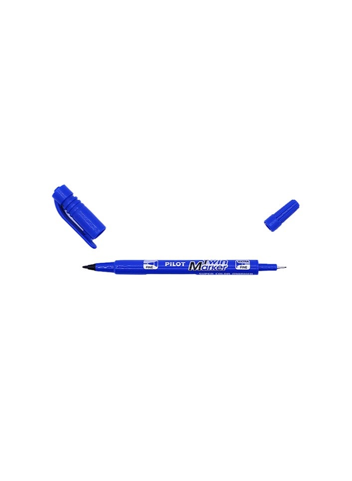 Pilot Twin Marker 12-Pieces Double Sided Blue - Image 1