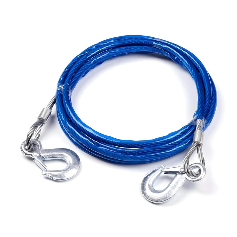 Breewell Emergency Tow Pull Rope Snatch Strap for Car Dual Forged Hooks 14mm x 4m 8000kgs 8 tons - Image 1