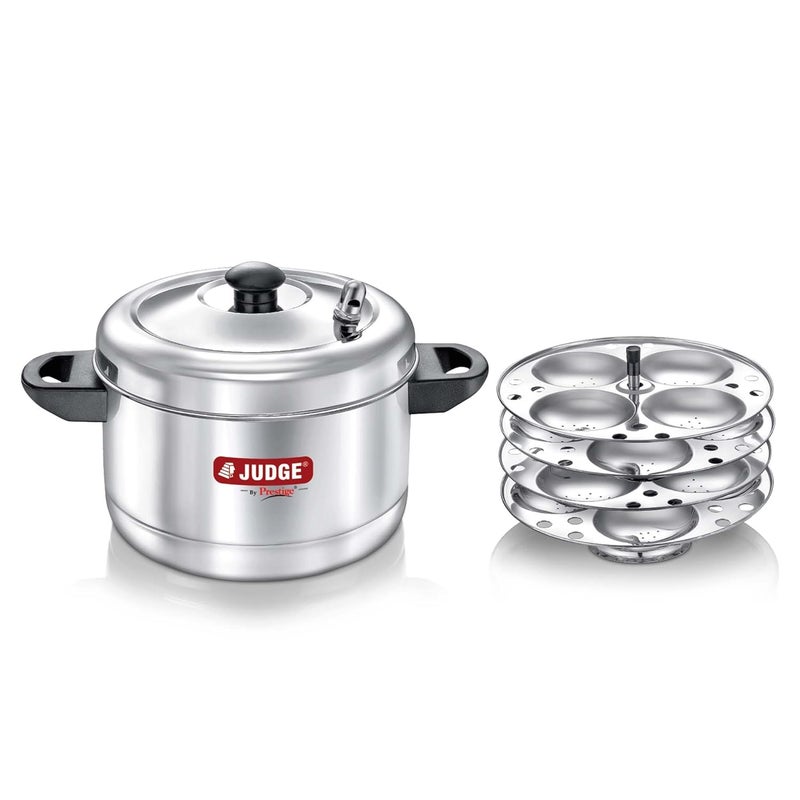 Judge by Prestige Stainless Steel Idli Cooker with 4 Plates,1 Liters - Image 1