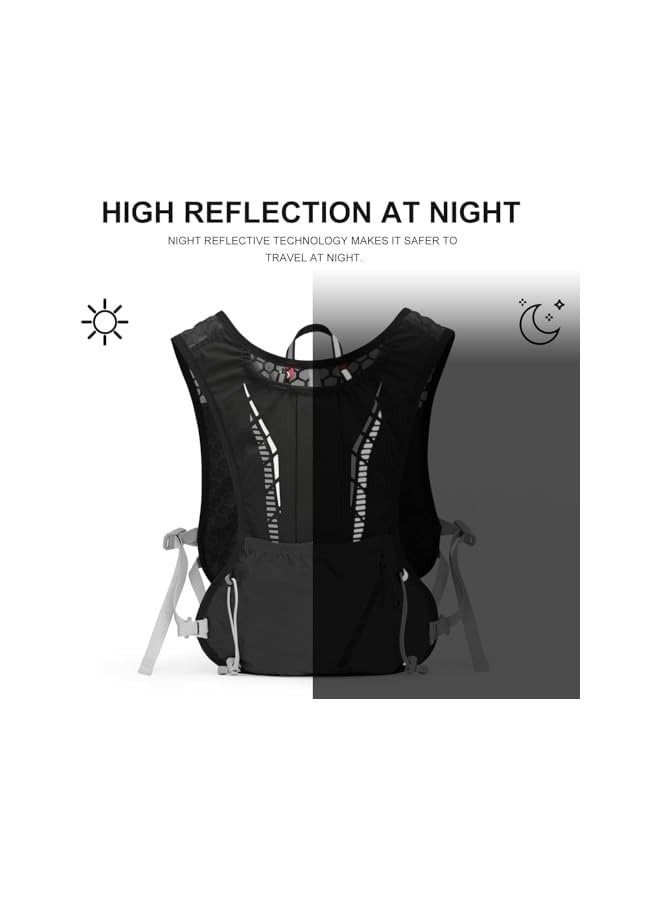 PROMASS Lightweight Hydration Vest Backpack With 1.5L Water Bladder - Ideal For Hiking, Trail Running, Cycling, Marathons - Suitable For Both Women And Men - Image 5