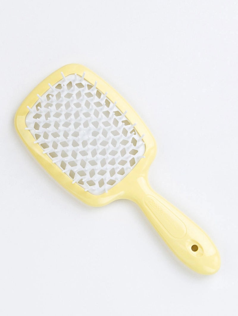 Two Color Super Brush YellowOrange Unisex Hairbrush - Image 1