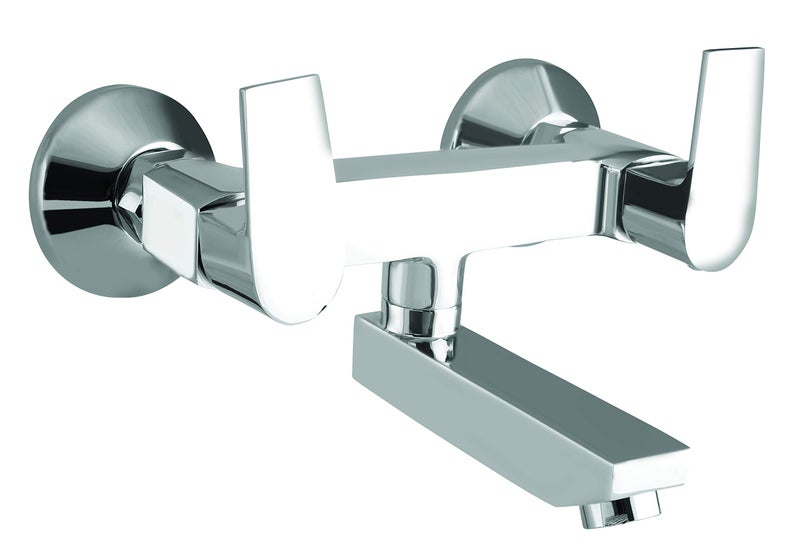 10X Brass Wall Mixer AR-9011 Non-Telephonic for Bathroom/Wall Mounted Chrome Plated - Image 2