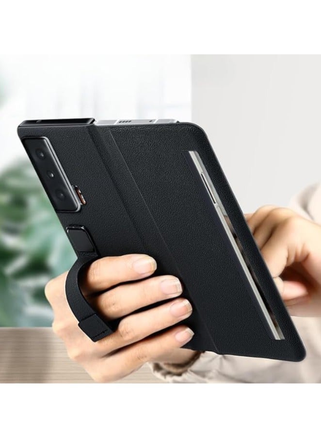 general Compatible with Huawei Honor Magic VS/V2/VS2 phone case, folding screen wristband bracket leather smart case case - Image 2